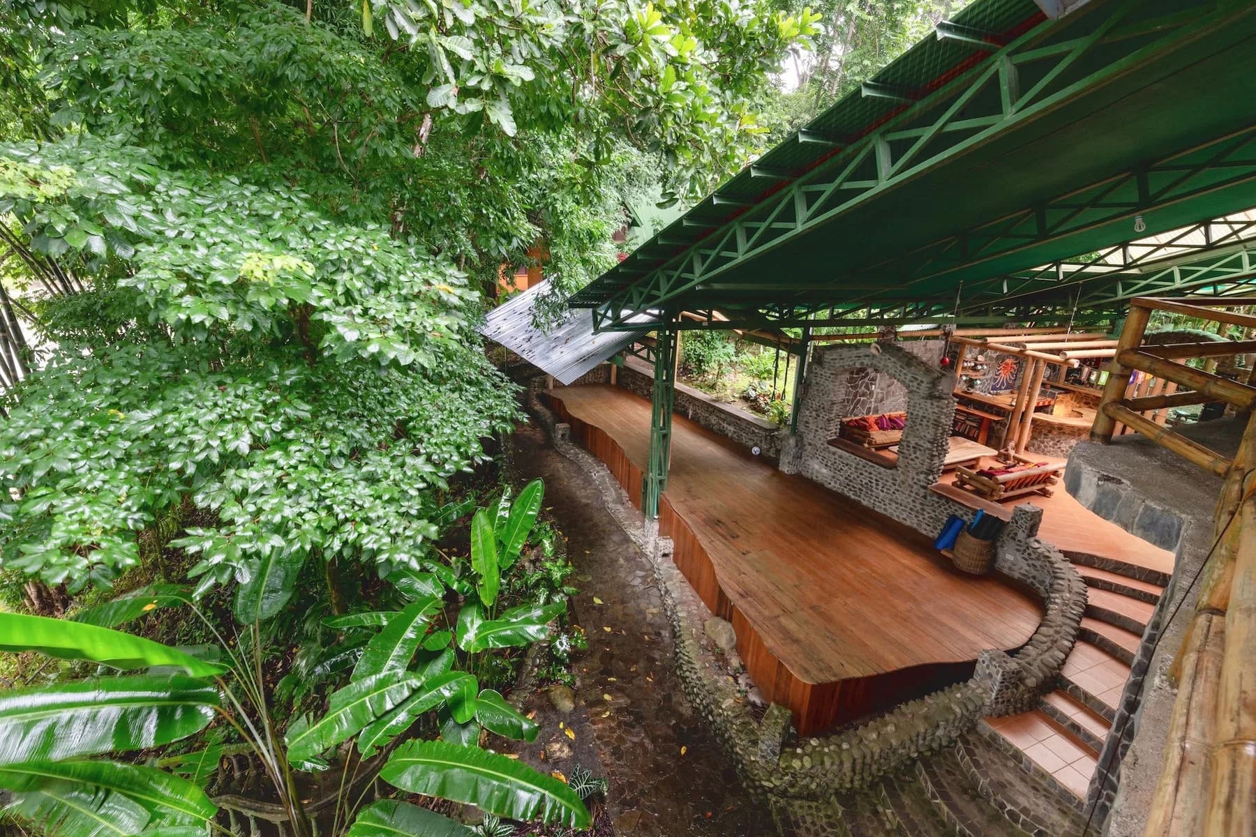 The main gathering spaces at Posada Natura